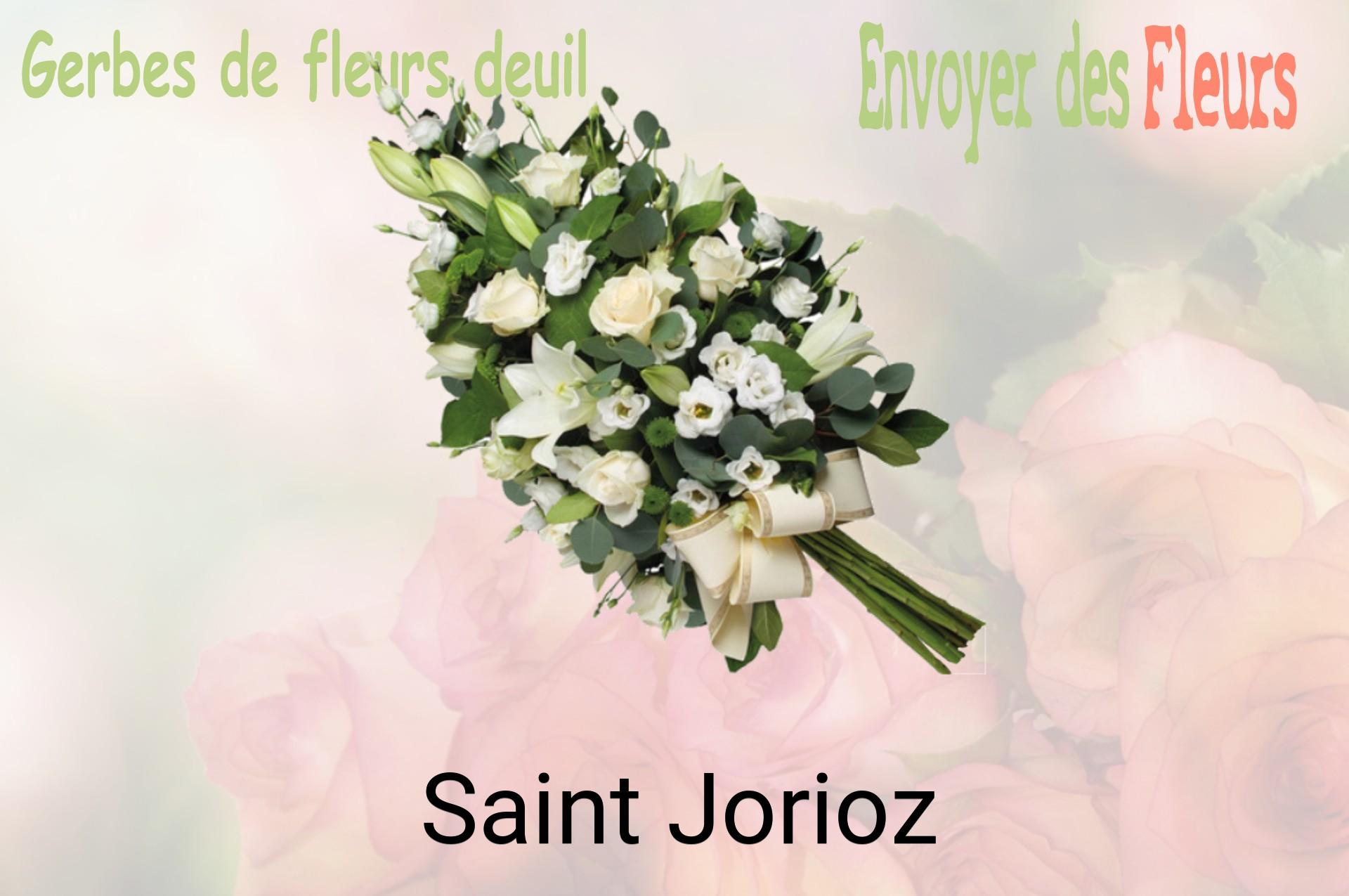 Gerbe de fleurs de deuil livrée à Saint-Jorioz